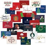 Feelfine Christmas Cards, 50 Packs Christmas Cards Boxed with Envelopes, 4.2 x 5.5 Inches Blank Greeting Cards Bulk, Modern Christmas Cards Merry Christmas (25 Funny Designs)